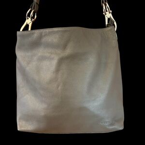 Nappa, Canadian Brand, Gray Leather Shoulder Bag, like new!